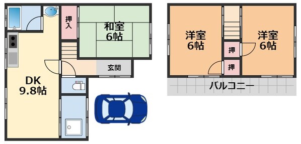 Earth Takanokoの物件間取画像